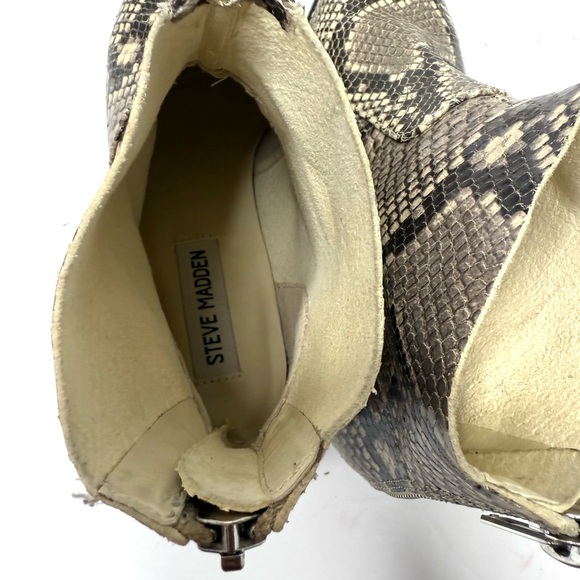 Steve Madden Snakeskin Leather Ankle Boots Size 6 - Picture 5 of 7